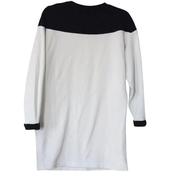 Zara W/B Collection Rhinestone Beaded Jewel White Black Sweater Dress Size S - Picture 7 of 16